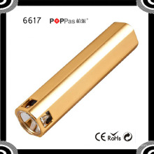 6617 Haute qualité 2600mAh Portable Mini Multi-Fonction LED Torch Light Power Bank